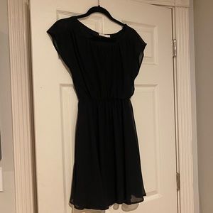 Black Chiffon Mini Dress